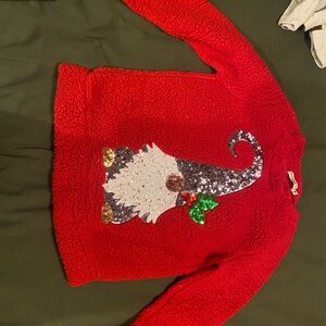 Red Sequin Gnome Sweater
